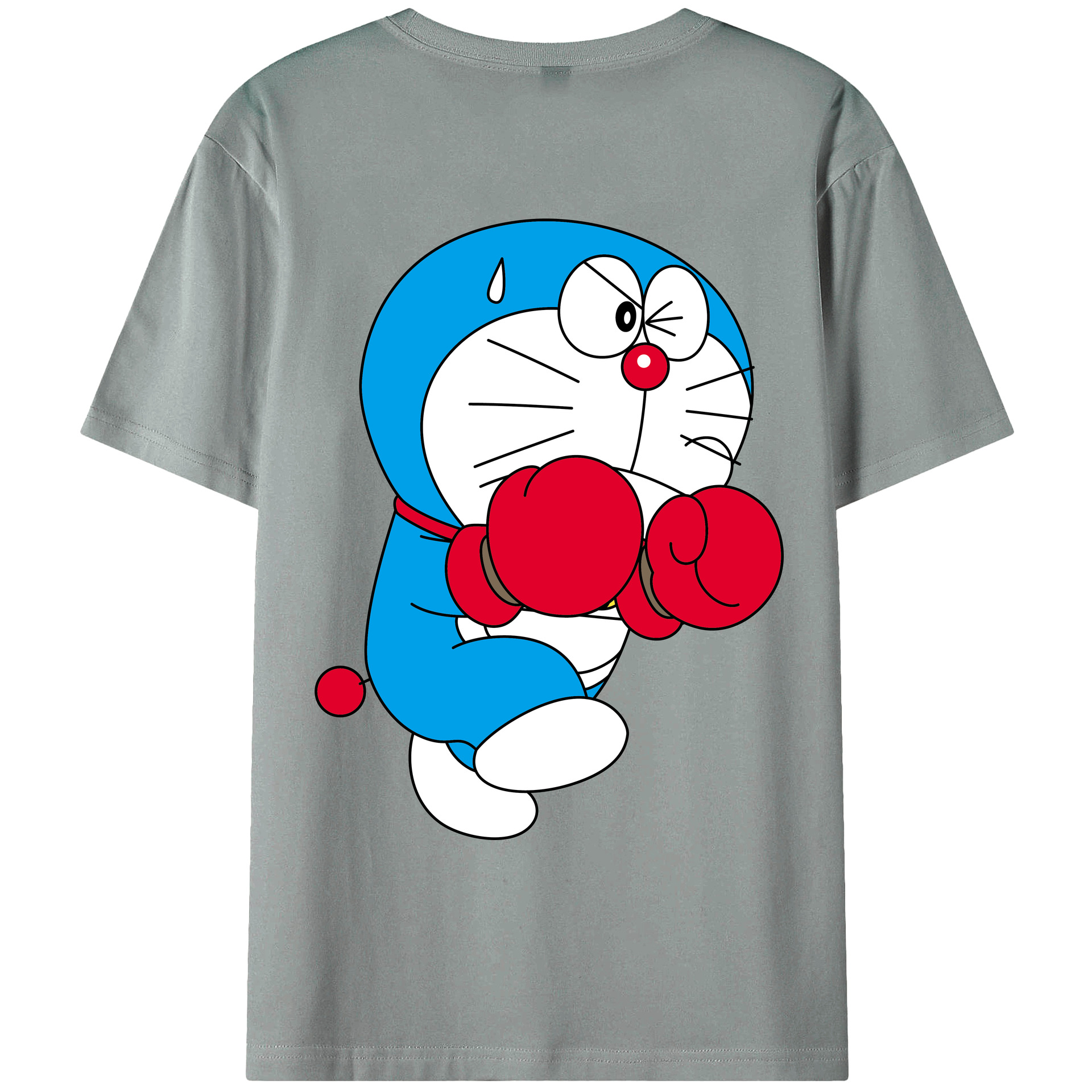 （画像用） ドラえもん Doraemon 綿100％ メンズ半袖Tシャツ（バックプリント） 通気性